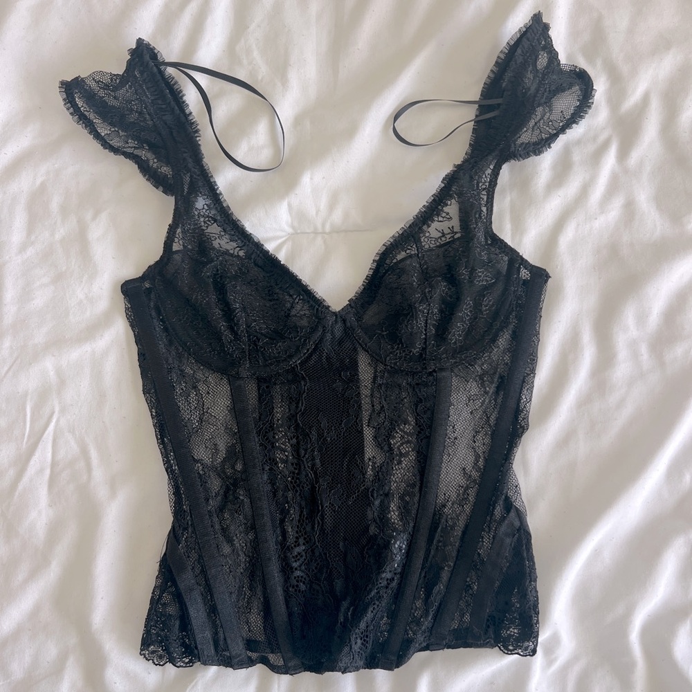 Lioness Black Corset Top